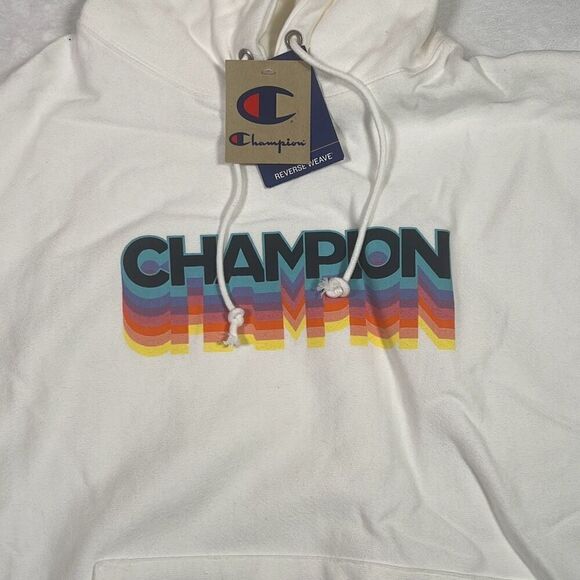 Champion‎ graphic colorful print logo casual hoodie pullover Men 2XL NWT - Picture 2 of 8